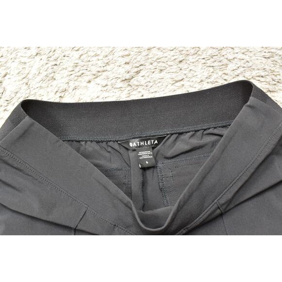Athleta Women's Black Polyester Pants Size 6 Skinny Pull On Solid - Picture 5 of 7
